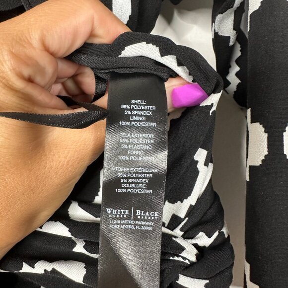 2/$30 White House Black Market 3 Quarter Sleeve Surplice Wrap Dress 0P #A0112 - Picture 7 of 8